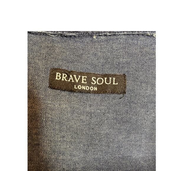 Brave Soul Denim Button Long Sleeve Shirt Large - Picture 3 of 6